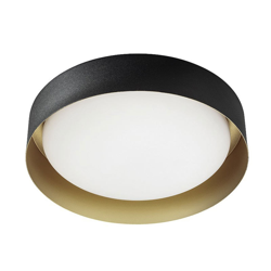 Lámpara LED de techo Crew 2, Ø 33 cm, negro/oro precio