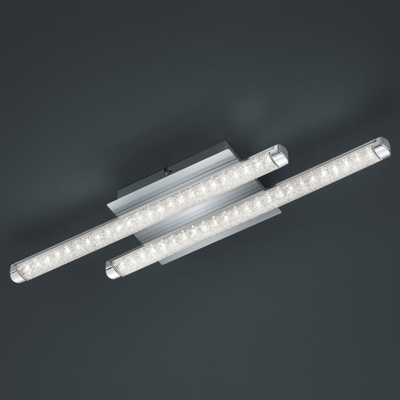 Lámpara LED de techo Street 2 luces óptica cristal
