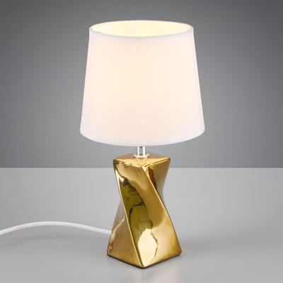 Lámpara de mesa Abeba Ø 15 cm, blanco-oro