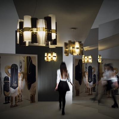 Slamp La Lollo M lámpara colgante LED, oro