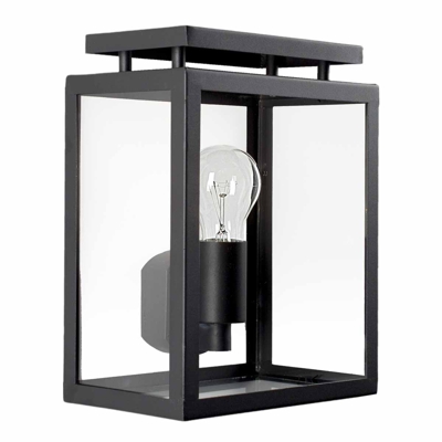 Aplique exterior de Vecht, 28 cm, negro