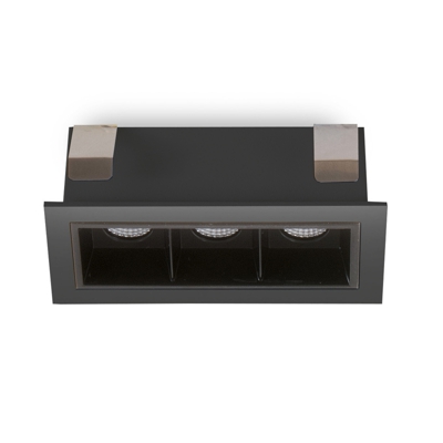 Foco empotrado LED Sound 3 30° con marco, negro