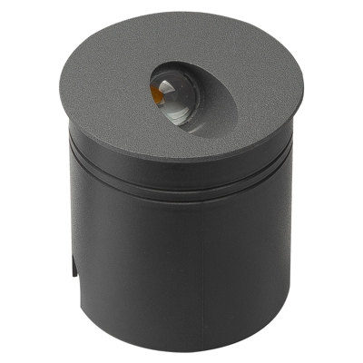 Lámpara empotrada LED Aspen IP65, redondo, gris