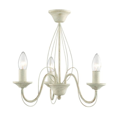 Lámpara de araña 700004, en crema-oro, 3 luces