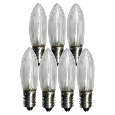 Bombilla de repuesto LED E10 0,2W 2.100K set 7 ud