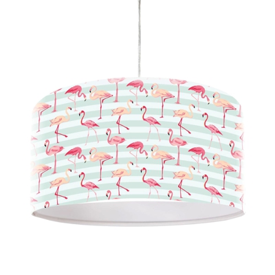 Lámpara colgante Miami estampada, diseño flamencos