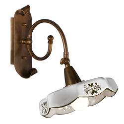 Aplique de cerámica rústico Marostica, marrón en oferta