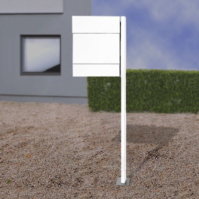 Buzón Letterman V, caja prensa+poste, blanco