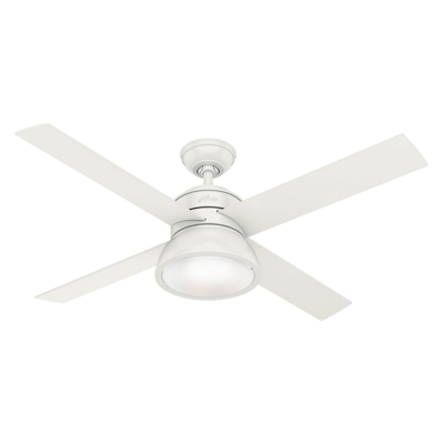 Hunter Loki ventilador roble blanqueado/blanco