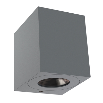 Aplique LED de exterior Canto Kubi 2, 10 cm, gris