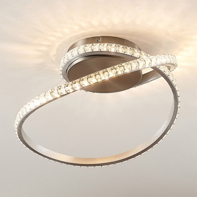 Lindby Criostal lámpara LED de techo, cambio RGB