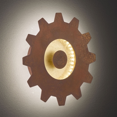 Lámpara de pared LED Leif con acento dorado