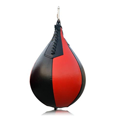 Afittel0 Bola de Boxeo de Cuero de la PU, Bolsa de Boxeo de Pera Deportiva de Boxeo Gym MMA, Bolsa Pesada de Bola de demolición, Bola giratoria de Ent