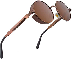 RUICHUANGS Gafa de Sol Polarizada contra UV400 Punk Rock Sunglasses, Gafas de sol Retro Clásicas de Ciclismo de Metal Para Mujeres y Hombres en oferta