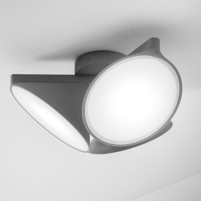 Axolight Orchid plafón LED, gris oscuro
