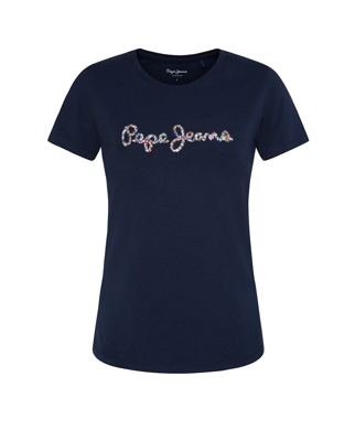 Pepe Jeans - Camiseta De Mujer De Manga Corta Y Cuello Redondo