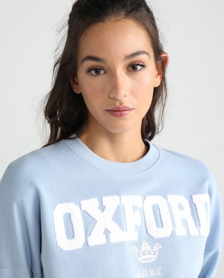 Green Coast - Sudadera De Mujer Texto Universitario Bicolor