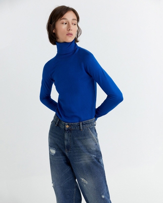 Sfera - Jersey Básico De Mujer Con Cuello Alto