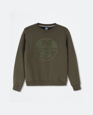 North Sails - Sudadera De Niño Con Logo En Verde Forest Green