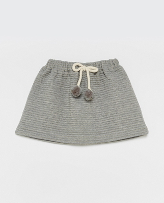 Sfera - Falda De Niña Gris Con Pompones
