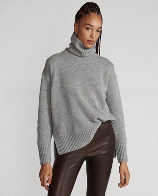 Polo Ralph Lauren - Jersey De Mujer Cuello Alto En Lana Y Cashmere