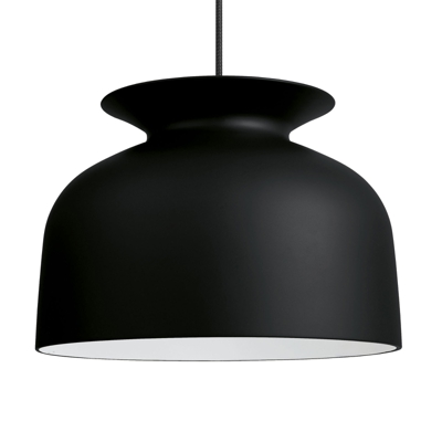 GUBI Ronde lámpara colgante Ø 40 cm, negro