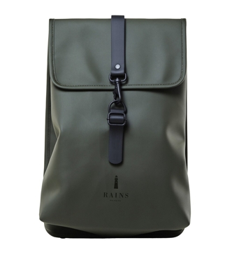 Rains - Mochila Impermeable Grande Unisex En Verde Con Solapa