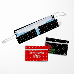 Miss Borderlike - Pack 2 Portamascarillas Papel MissBorderlike 5 Si Me Quereis Irse Y Lunares Negra precio