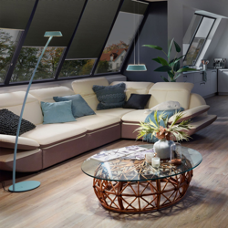 OLIGO Glance lámpara de pie LED aguamarina precio