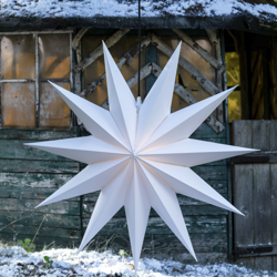 Estrella LED Jumbo, 11 puntas, Ø 100 cm blanca en oferta