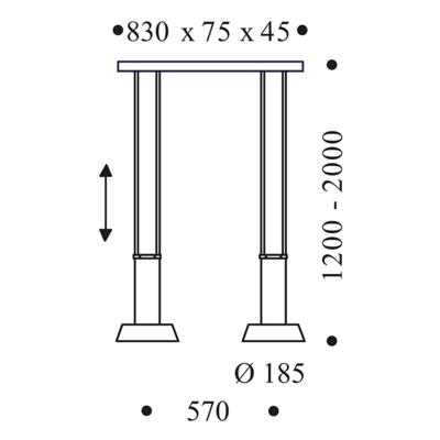 OLIGO Glance colgante LED 2 luces gris mate