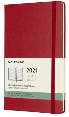 Moleskine Agenda  Large 7g Oo Rigida Scarlet Red 2021