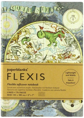 Paperblanks Taccuino Flexi Midi 176 Pag. 13x18 Righe Planisfero Celeste