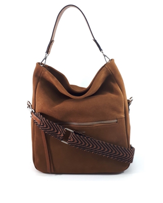 Dimoni - Hobo De Piel Vacuna En Camel Con Asa Bandolera