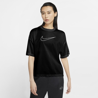 Nike Sportswear Camiseta de malla de manga corta - Mujer - Negro