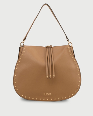Liu Jo - Hobo Mediano En Camel Con Apliques Metálicos De Estrellas