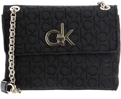 Calvin Klein Convertible Logo Jacquard Shoulder Bag (K60K606782) black
