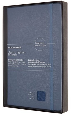 Moleskine taccuino Classic Leather cofanetto LARGE copertina rigida pelle BLU