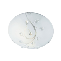 Plafón de vidrio Flush Flower, Ø 30cm en oferta