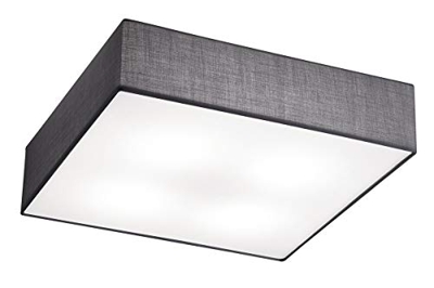 Trio Lighting Embassy Trio 603800487-Plafón LED Cuadrado, IP20, E27, (Gris)