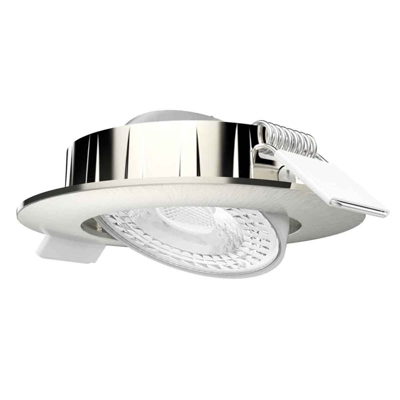 Lámpara empotrada LED Slimo, giratoria, acero