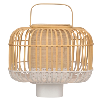 Forestier Bamboo Square S lámpara de mesa blanco