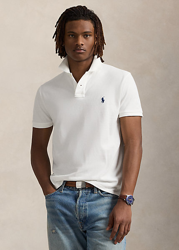 Custom Slim Fit Mesh Polo en oferta