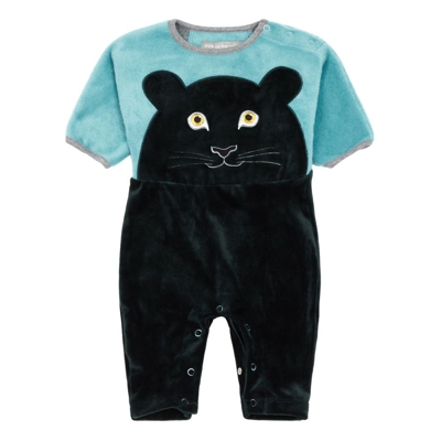 Milk on the Rocks. Jaguar Romper Blue