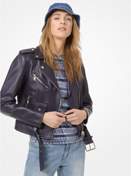 Leather Moto Jacket precio