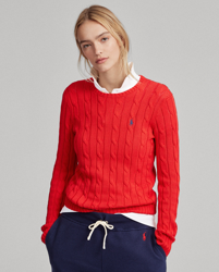 Cable-Knit Cotton Sweater en oferta