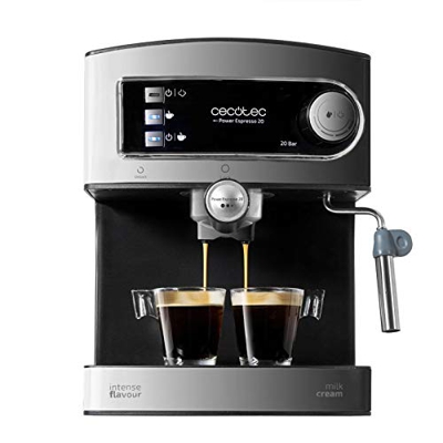 Coffee Maker for Espresso and Cappuccino with Spray 20 Bar 850W Stainless Steel