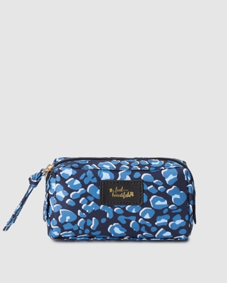 El Corte Inglés - Estuche Animal Print En Azul Marino Con Cremallera