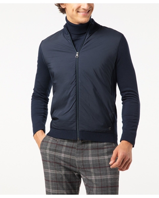 Pierre Cardin - Chaqueta De Punto De Hombre Azul Con Cremallera
