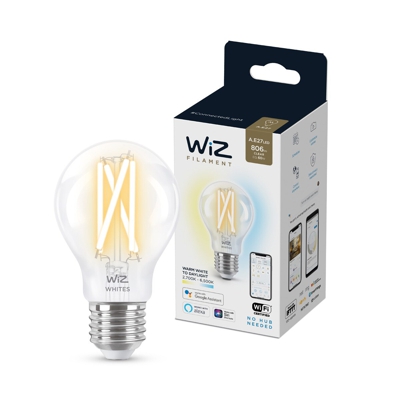 WiZ - Bombilla Inteligente LED Filamento Regulable Blancos A60 60W E27 WiFi